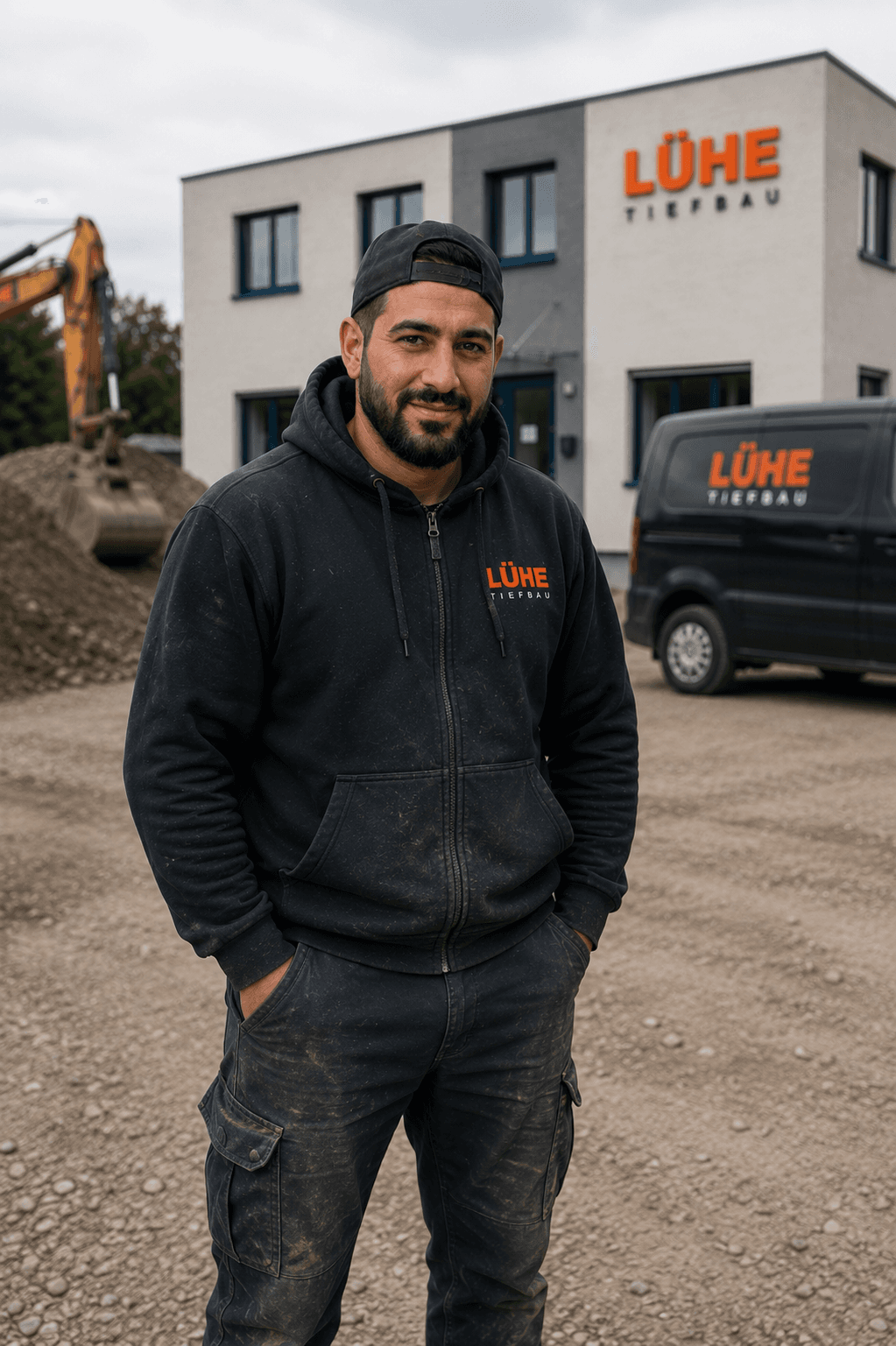 Abdul, Baugeräteführer bei Lühe Tiefbau