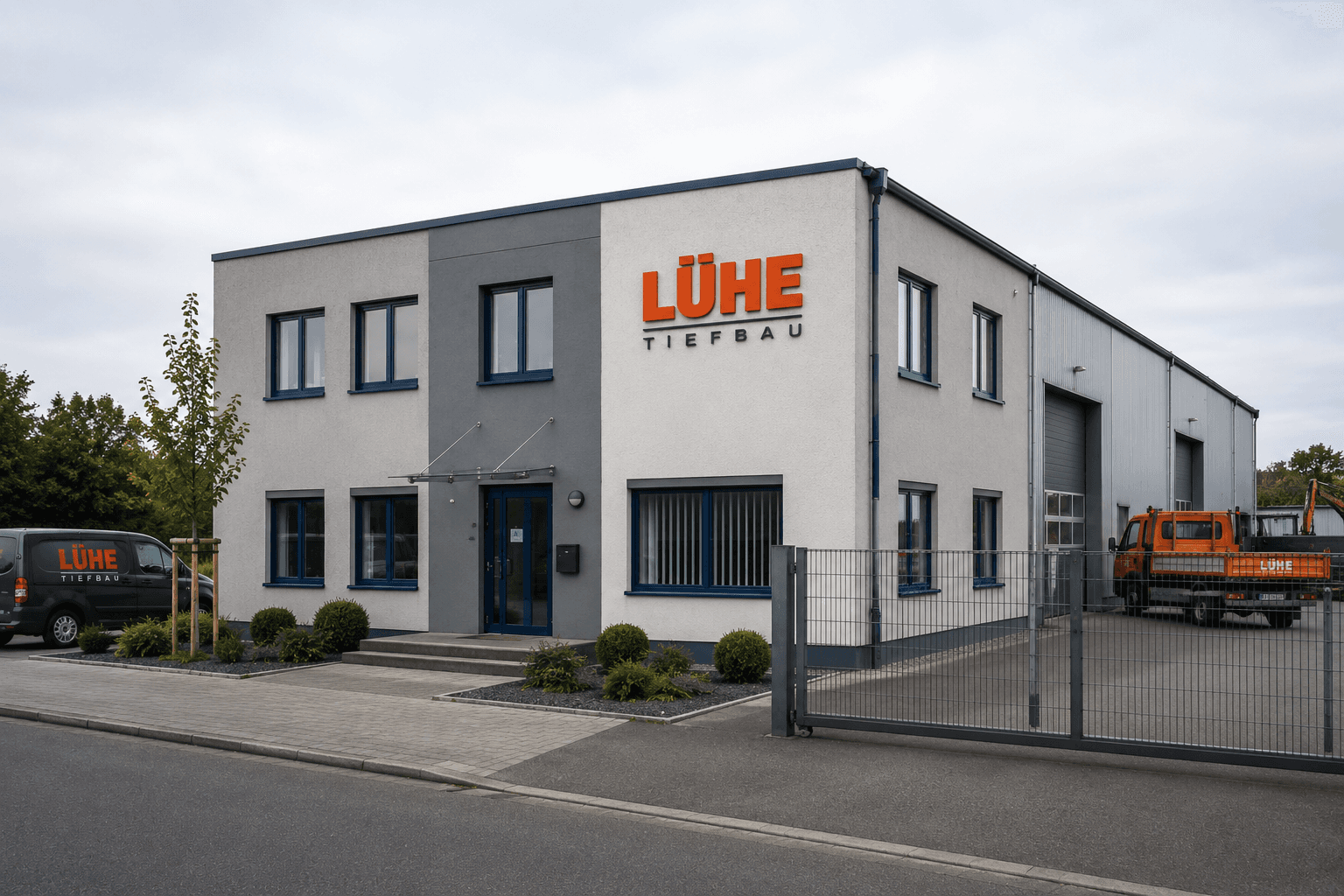 Firmengebäude der Lühe Tiefbau in Helvesiek
