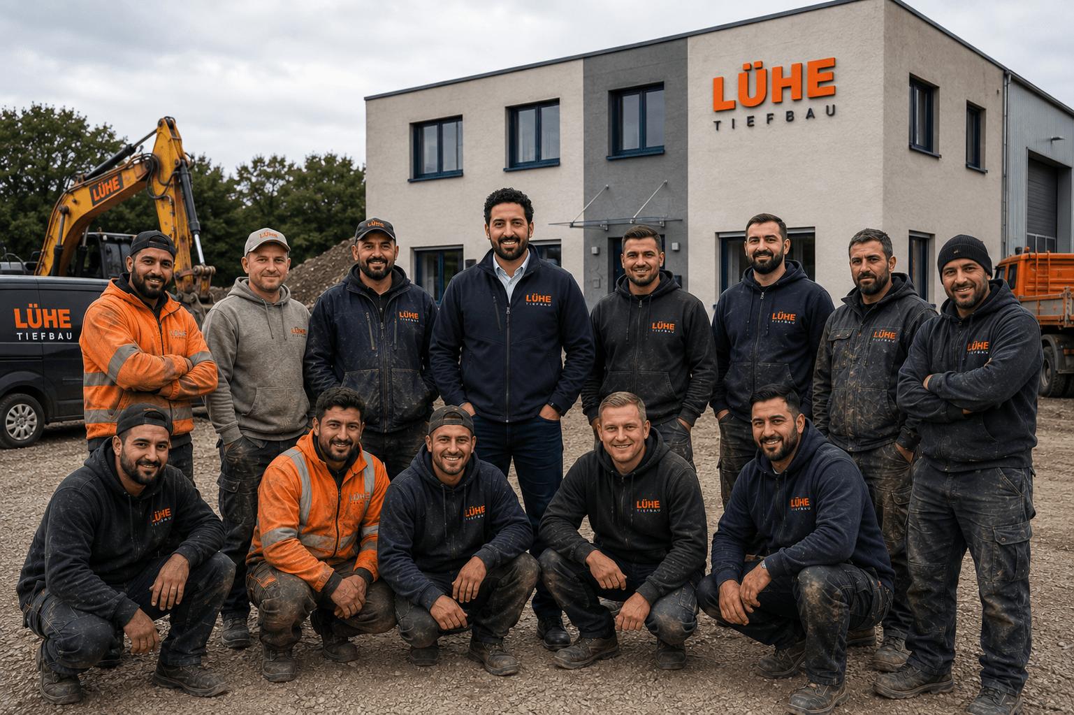 Das Team von Lühe Tiefbau bei der Arbeit